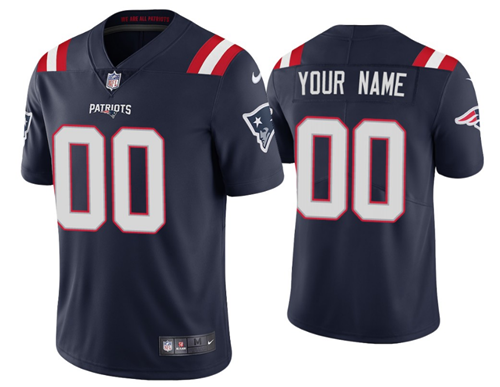 Men's Navy New England Patriots New ACTIVE PLAYER Custom Vapor Untouchable Limited Stitched NFL Jersey